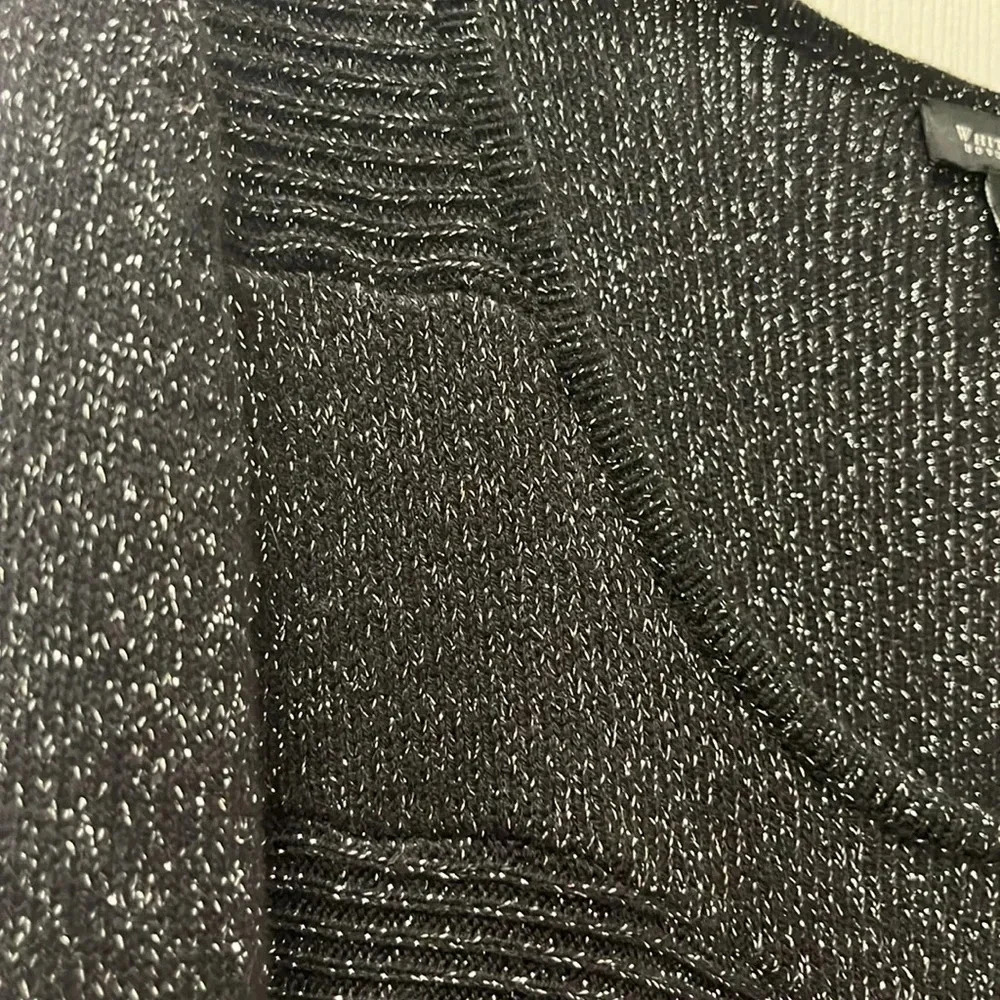White House black market, midnight, black sparkle, sweater dress size Medium - Picture 5 of 9